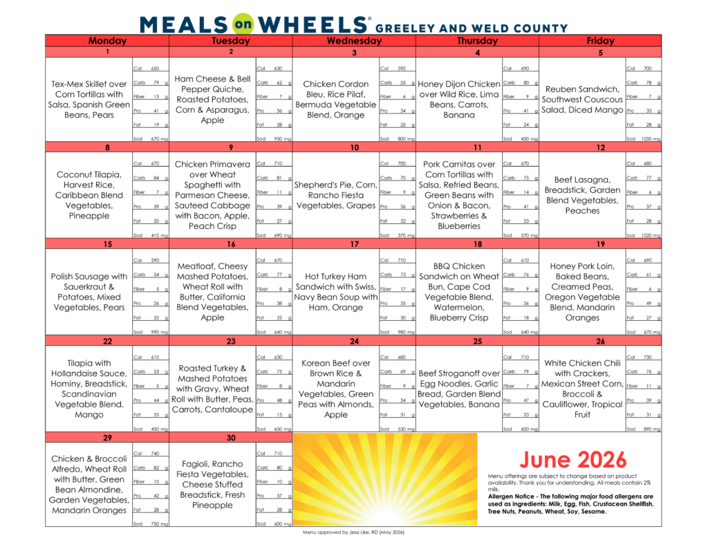 Greeley kitchen June menu